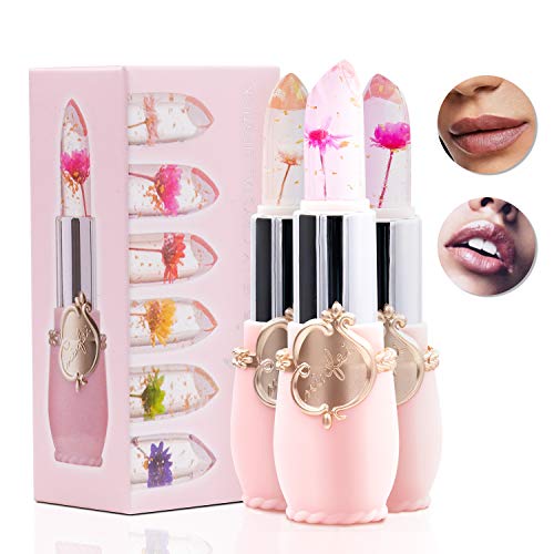 Jelly Flower Lipstick, Crystal Lipstick, Magic Temperature Change Color