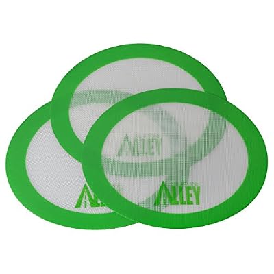Silicone Alley, 3 Non-stick Mat Pad / Silicone Rolling Baking Pastry Mat Large Round 9.5" Green