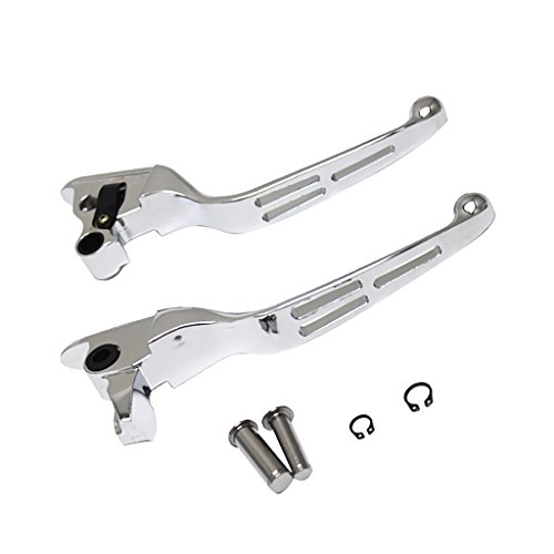 MagiDeal 1 Pair Replacement Brake Clutch Levers For Harley Electra Glide Road King 2008-2013 - Silver