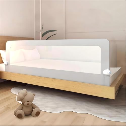 ZERIFAM Foldable Toddler Bed Rail,Bed Rail for Toddlers, Adjustable Heights Baby Bed Safety Rails, Portable Toddler Bed Barrier Railing Guard for Kids Twin, Bunk, Queen, Full Size Bed.(180cm)