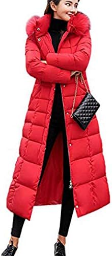 neuda Women's Winter Coat Long Padded Parka Coat Winter Warm Thick Solid Long Sleeve Outerwear Hooded Down Padded Jacket Warm Down Coat Outerwear