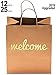 Merry Expressions Welcome Bags - 25 Pack - Luxury 180gsm Thick Durable - Double Sided Gold Foil - 10.5