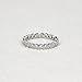 Sterling Silver Round Bezel CZ Stack Ring Eternity Bands Promise Rings for Her Rhodium Plating Size 7