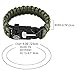 AOOTOOSPORT Survival Paracord Bracelets, 10 Pack Kit Outdoor Survival Bracelet Camping Fishing Hiking Gear with Compass, Fire Starter, Whistle and Emergency Knife