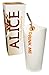 The Alice Cup: The Ultimate Milkshake Cup, White Ceramic Drinking Carafe with Straw Hole, Half-Moon Opening, and Stainless Steel Straw, Max Brenner's Signature Cup