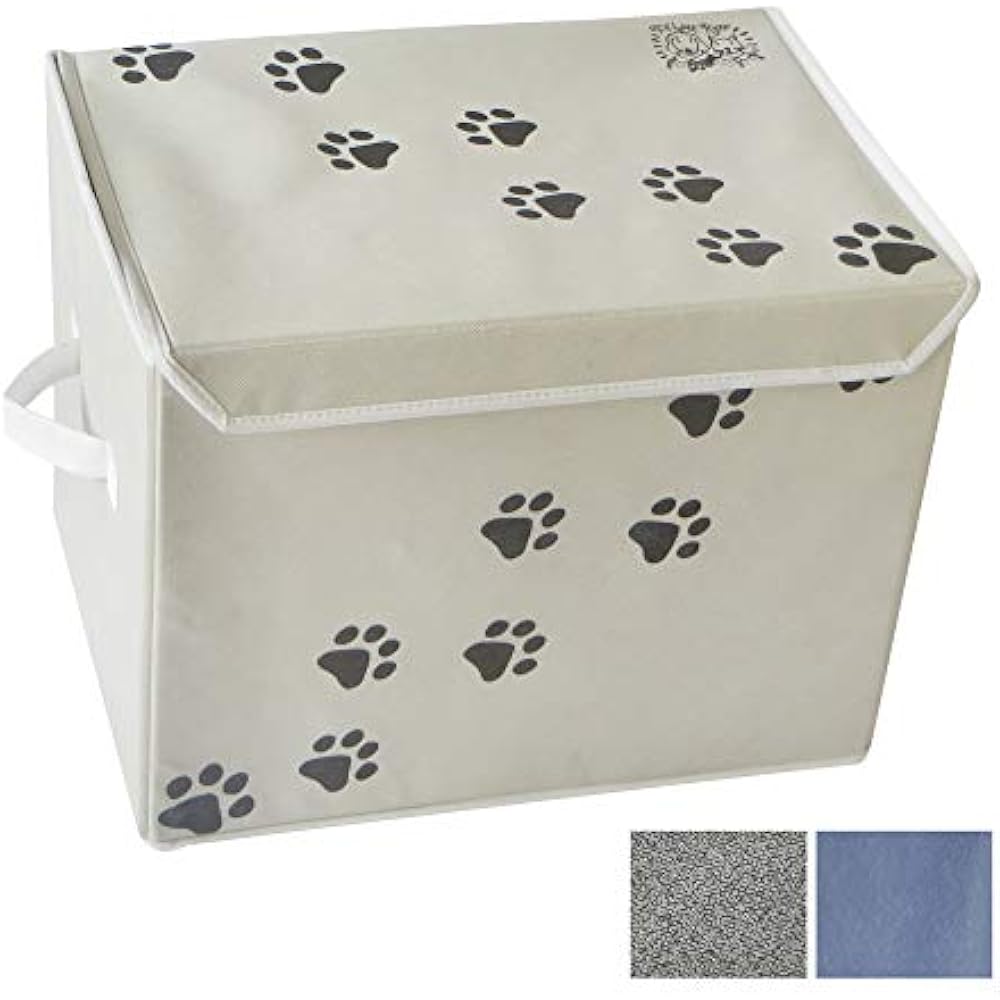 Large Dog Houses Toys Storage Box. 16" 12" Inch Pet Basket With Lid