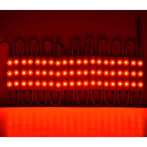 VIPMOON 100pcs/300LED RGB 5050 Injection Module Lights Waterproof Colorful Outdoor Store Front Signage Lighting