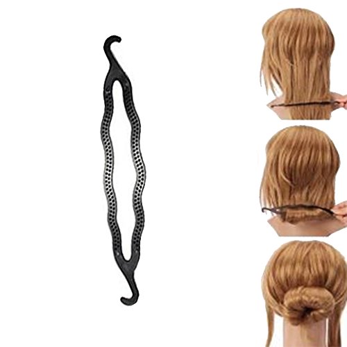 Zinnor 12 Pcs Hair Styling Accessories Kit Set Bun Maker Hair Braid Tool for Making DIY Hair Styles Black Magic Hair Twist Styling Accessories for Girls or Women - Thumbnail 4