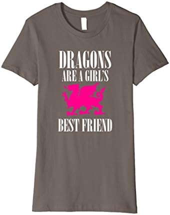 Womens Dragons are a Girl's Best Friend T-Shirt Women Kids Humor Small Asphalt
