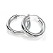 Hoops & Loops Sterling Silver 5mm High Polished Medium Round Hoop Earrings