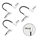 M MAKA Flat Low Profile Guitar Patch Cable 6 inch for Effects Pedals, 1/4 inch Right-Angle, White, 3-Pack New Version