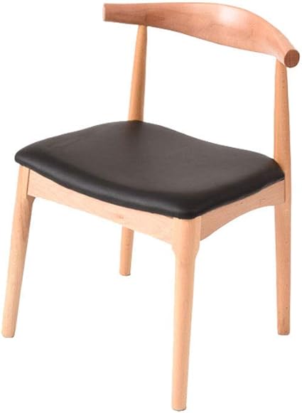 QQXX Esszimmerstühle aus Leder aus Massivholz Schreibtischstuhl