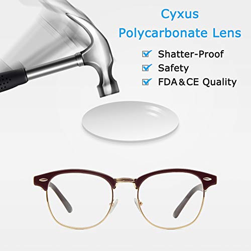 3 Cyxus+Semi+Rimless+Eyestrain+Computer+Browline