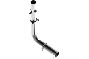 MBRP 4 Inch Universal Full Size Pickup Single Stack Exhaust Pipe Mount Kit | Aluminized Exhaust Pipe, and Exhaust U-Bolt Clam