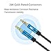 Headphones Splitter Cable for Computer, Headset Adapter for PC, 3.5mm Y Splitter Mic/Audio for PC, 3.5mm Audio Adapter, Headset to PC Adapter Female to 2 Dual Male (Blue)