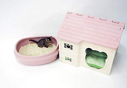 Alpha Dog Series Medium-Sized Indoor Plastic Doghouse (Pink)