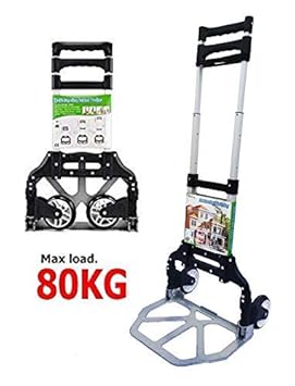 PINK PARI (LABEL) 80 kg Folding Aluminum Heavy Luggage Foldable Hand Truck Trolley