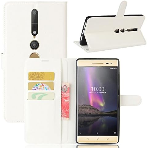 Lenovo Phab 2 Pro Case, DISLAND(TM) Flip PU Leather Card Slot Case Magnetic Closure Stand Cover Fashion Wallet Case for Lenovo Phab 2 Pro,White