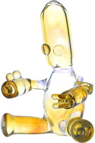 SCIENTIFIC LABORATORY TUBE - 13-1218 BLUE LABEL WP FUTURISTIC ROBOT BENDING SITTING ART PIECE 6" FUMED FUMED MALE 10MM