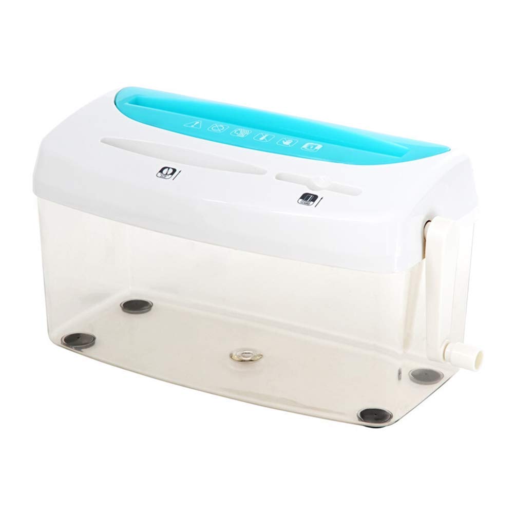 GOHHK Cross Cut Paper Shredder for Home or Small Office Use Paper Shredder Hand-cranked Mini Manual 