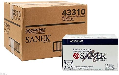 BARBER SHOP HAIR/SHAVING SANEK # 43310 BRAND NECK STRIPS FULL CASE 48 Packs