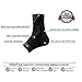 Protle Adjustable Foot Socks, Ankle Brace Compression Support Sleeve with Silicone Gel, Arch Support - Boosts Recovery from Joint Pain, Sprain, Plantar Fasciitis (Black-Large)