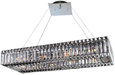 Allegri 11708-010-FR001 Baguette Rectangular Pendant, 30" by 12"