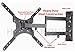 Husky Mount Full Motion TV Wall Mount Tilt Swivel Heavy Duty Corner Friendly Articulating TV Bracket fits Most 32-55 Inch LED LCD Plasma Flat Screen with up to VESA 400x400 (16