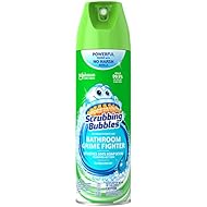 Scrubbing Bubbles Bathroom and Shower Cleaner Disinfectant Aerosol, Foaming Action Bathroom Grime Fighter, Rainshower Scent, 20oz
