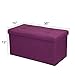 Otto & Ben Mellow Folding Box Chest with SMART LIFT Top Upholstered Tufted Ottomans Bench Foot Rest for Bedroom and Living Room, Orchid Purple 30