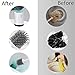 ESTTOP Toilet Brush and Holder, Bathroom Toilet Bowl Brush Set, Silicone Toilet Cleaning Brush Kit with Soft Bristle (White)