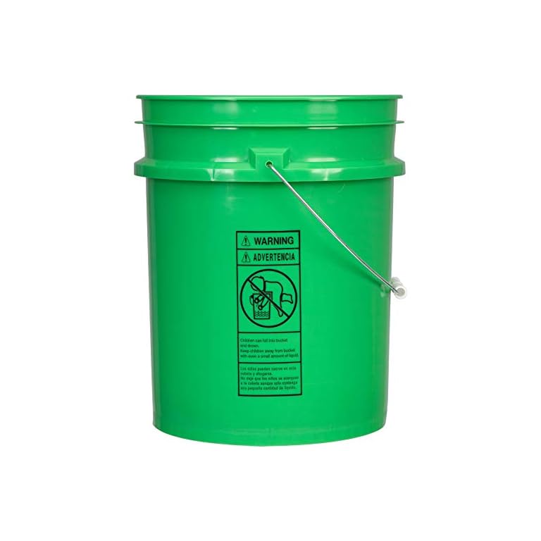 House Naturals Green Food Grade Buckets pails, 5 Gallon and 1 Gallon