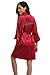 VogueBridal Women's Satin Rhinestone Short Wedding Kimono Robe
