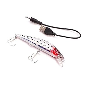No Logo Dajie-yuer, Usb Rechargeable Led Twitching Fish Lure Appâts électriques Apparence Réelle Vibrer Leurre De Pêche…
