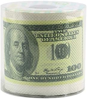 One Hundred Dollar Bill Toilet Paper Novelty Fun $100 TP Money Roll Gag Gift Beauty & Health Sanitary Paper