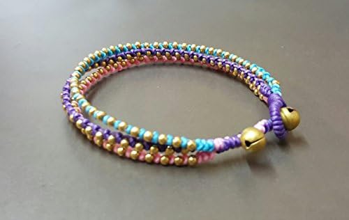 Handmade Anklet Triple Strand Colorful Anklet