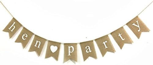 Wellin Bunting Pennant Happy Birthday Party Burlap Banner, Party Decor Supplier (Hen Party Banner)