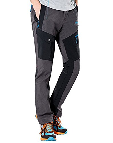 Makino men s quick dry hiking pants m131611012 light grey (light …