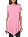 TWINTH Plus Size Various Hem Tunic Top Short Sleeve Loose Fit