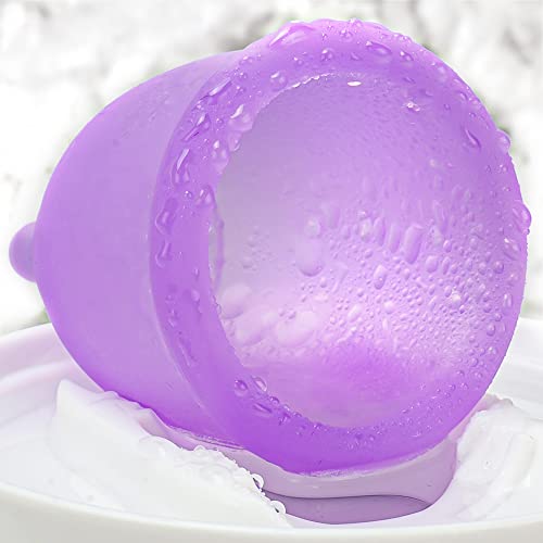 Menstrual Cup, Soft and Flexible Menstrual Cups Come with Foldable Sterilizing Cleaner Cup and Storage Bag, Reusable Premium Silicone Microwavable Friendly