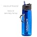LifeStraw Go Bottle 2-Stage with Integrated 1,000 Liter LifeStraw Filter and Activated Carbon, Green, 22oz