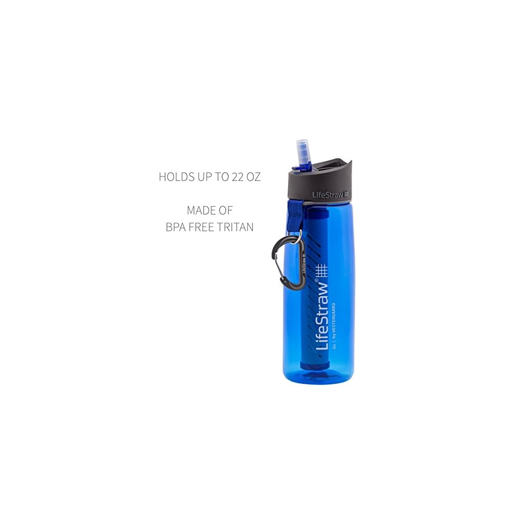 LifeStraw Go Water Filter Bottle with 2Stage Integrated Filter Straw