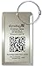 Dynotag® Web Enabled Smart Aluminum Convertible Luggage ID Tag + Braided Steel Loop, with DynoIQ™ & Lifetime Recovery Service (Cool Silver)