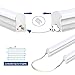 (Pack of 6) DIKAIDA T5 Fluorescent Bulbs, 20W Fluorescent Lights for Shops, 2000Lm Integrated Single Fixture, 4ft Linkable Shop Light for Garage, Basement Light Fixtures with Eyes Care