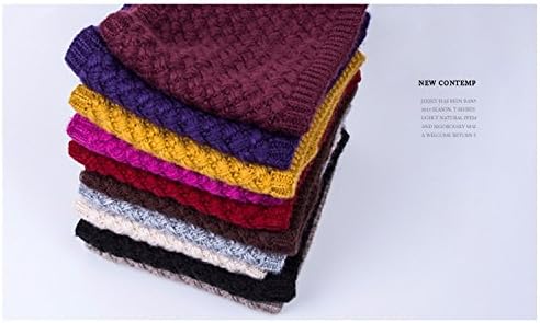casa shop Winter Scarf Knitted Scarves Plus Velvet Cotton Neck Warm