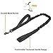 Tactical Dog Training Bungee Leash with 2 Control Handle Quick Release Nylon Leads Rope (Black)