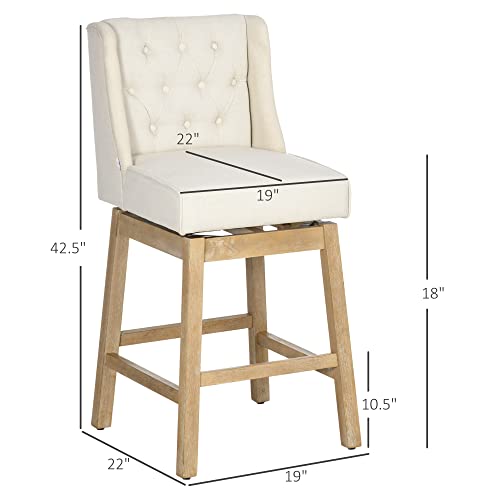 Bar Height Bar Stools Set of 2, 180 Degree Swivel Kitchen Island