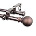 Rod Desyne 5710-845D Luna Double Curtain Rod, 84-120 inch, Satin Nickel
