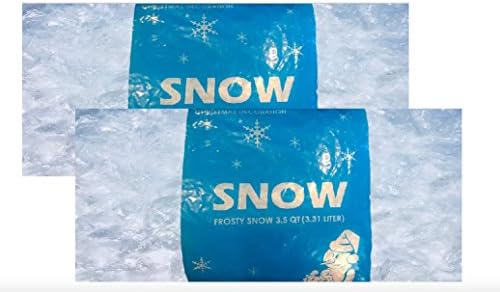 Frosty Snow Snowflakes Christmas Decoration 2 pack of 3.5 quart