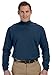 Devon & Jones Adult Sueded Cotton Jersey Mock Turtleneck L GREY HEATHER